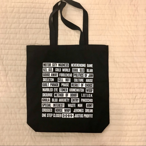 Vans black and white cotton tote bag. One size. EUC. - Picture 3 of 8